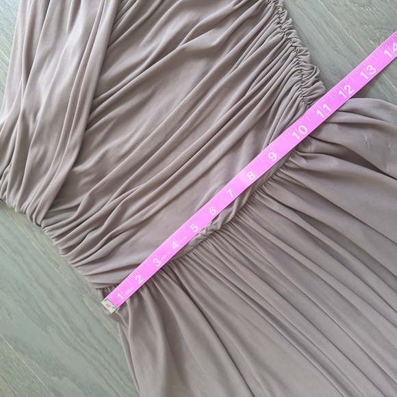 Ronny Kobo Killian Gown Dress Beige Ruched One Shoulder Maxi Dress - Small - Picture 12 of 15